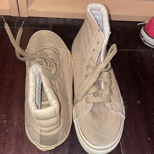 Vans high tops tan size women’s 7.5
